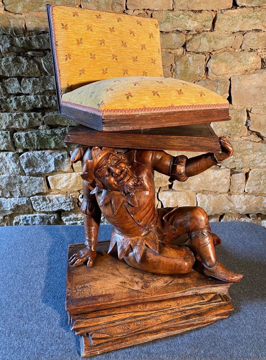 Walnut Piano Stool 