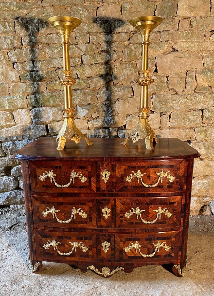 Small Regency Period Commode In Marquetry -photo-2