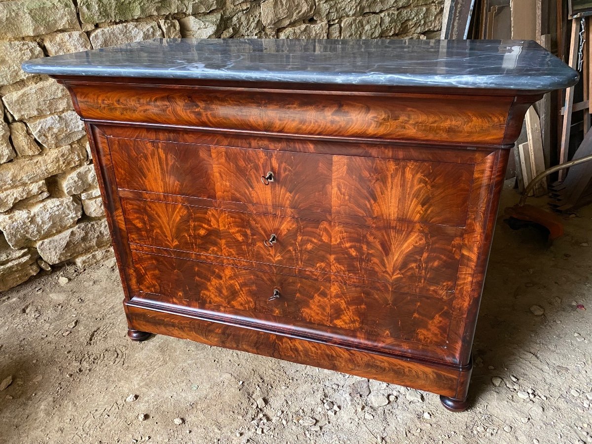 Commode D’époque Louis Philippe En Acajou -photo-5