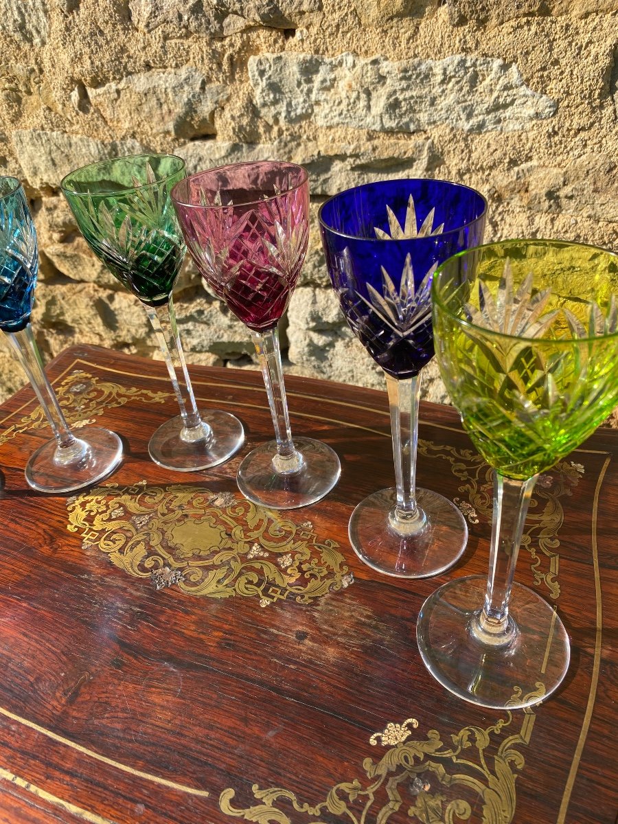 6 Verres En Cristal De Saint Louis -photo-4