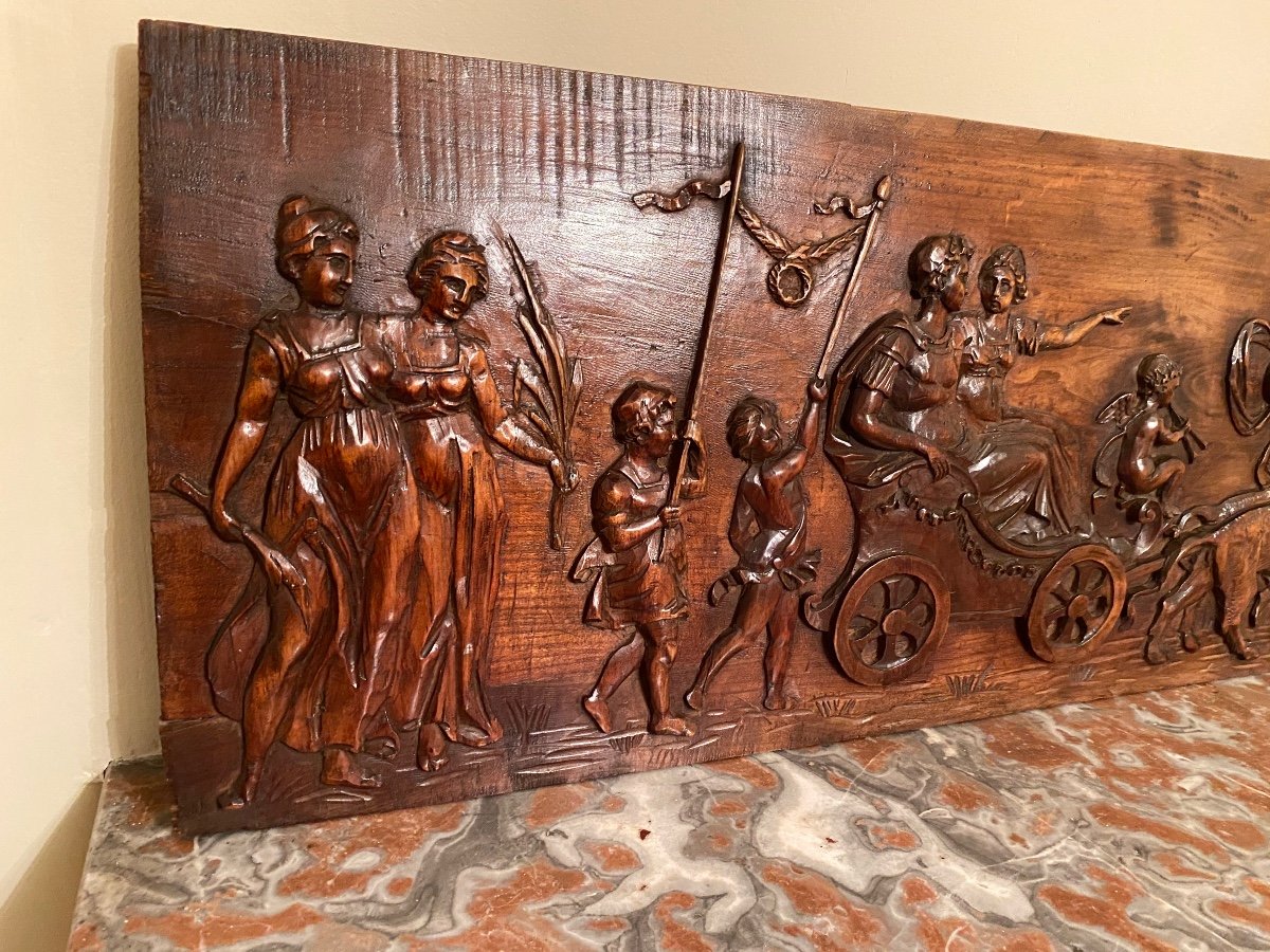 Bas Relief En Bois Sculpté -photo-2