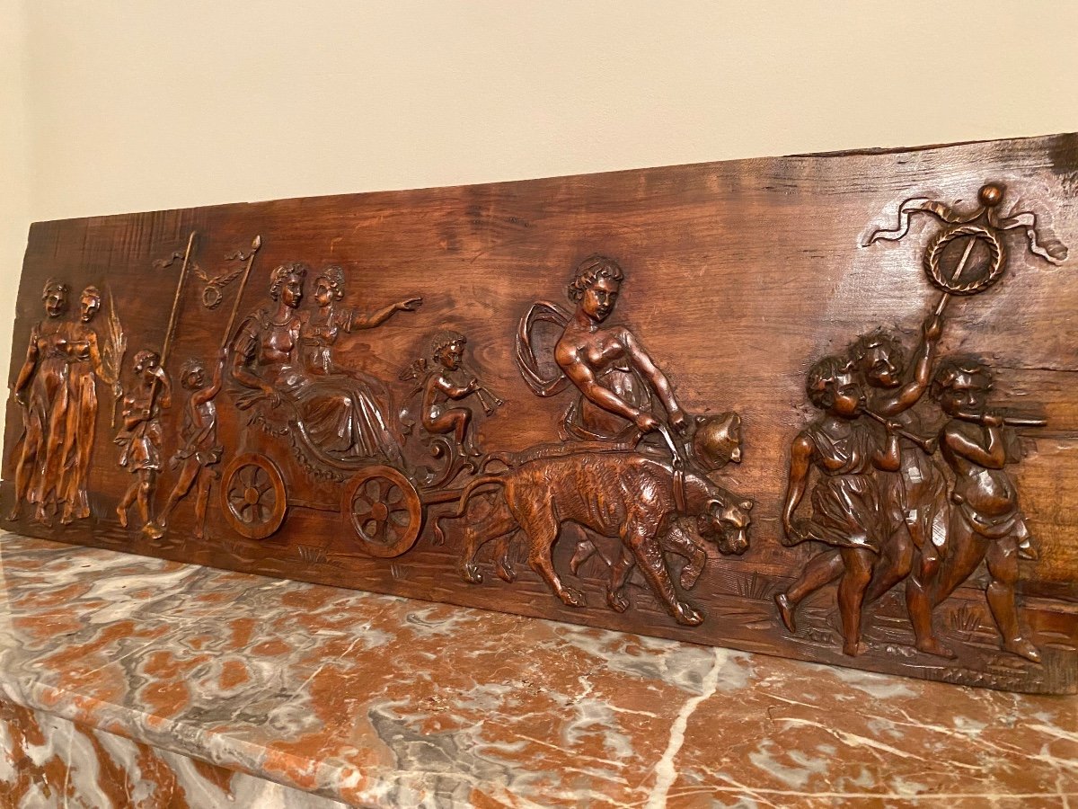 Carved Wooden Bas Relief -photo-1