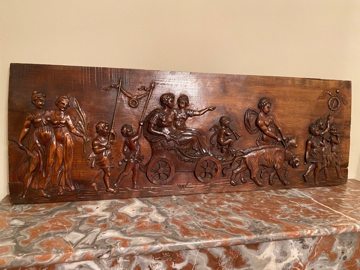 Carved Wooden Bas Relief 