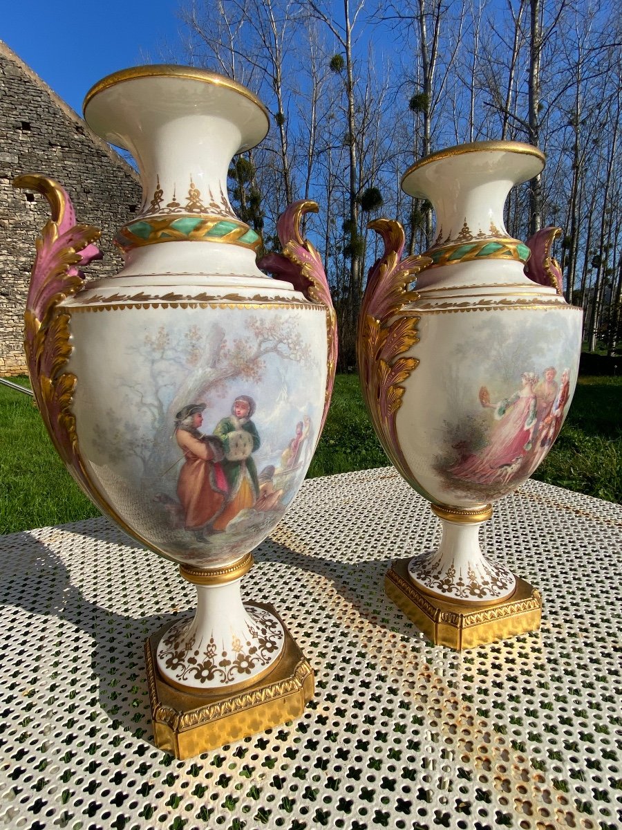 Pair Of Sèvres Porcelain Vases 