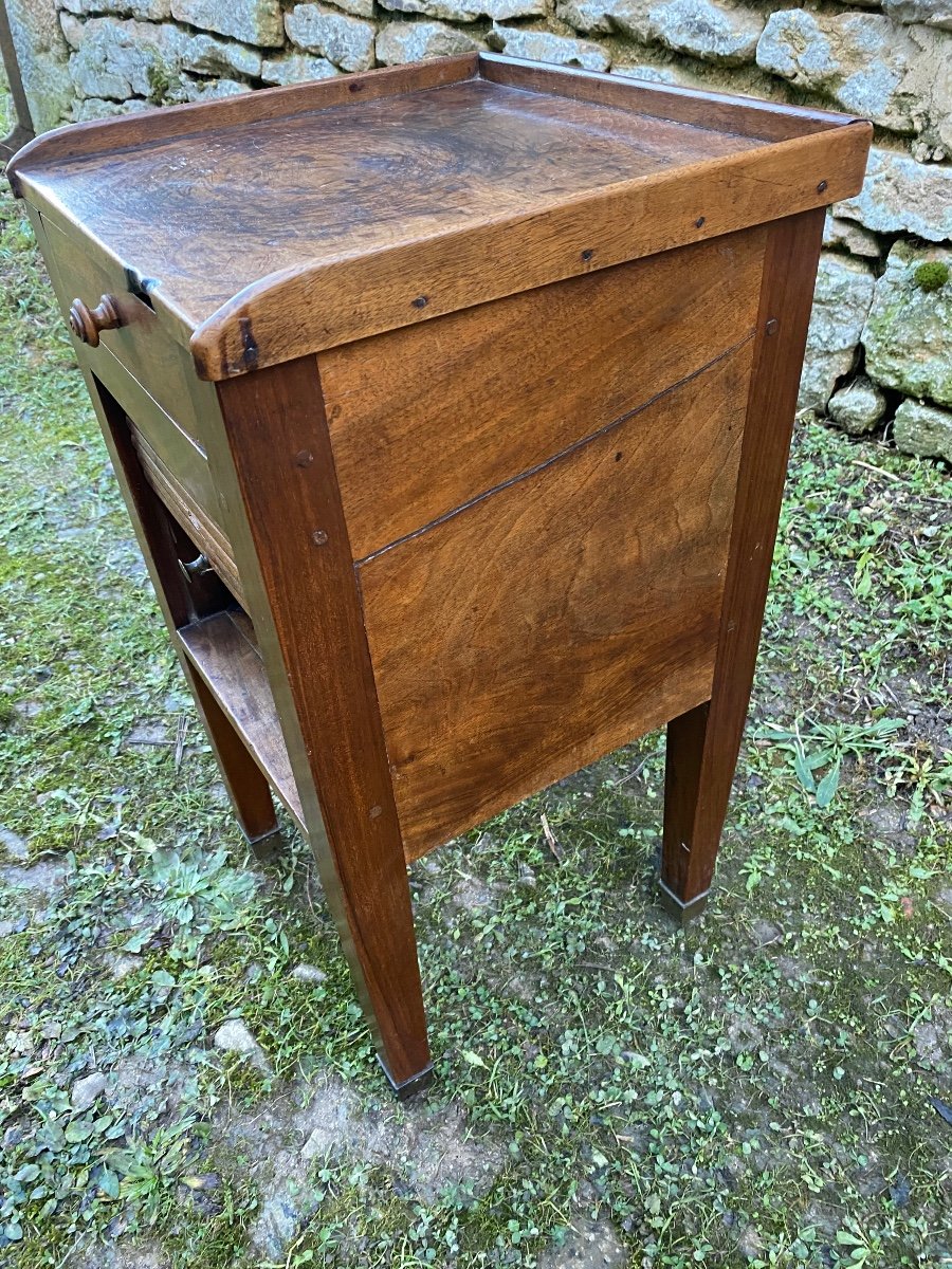 Walnut Curtain Bedside Table-photo-3