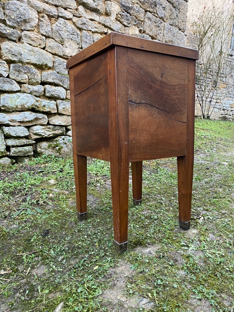 Walnut Curtain Bedside Table-photo-4