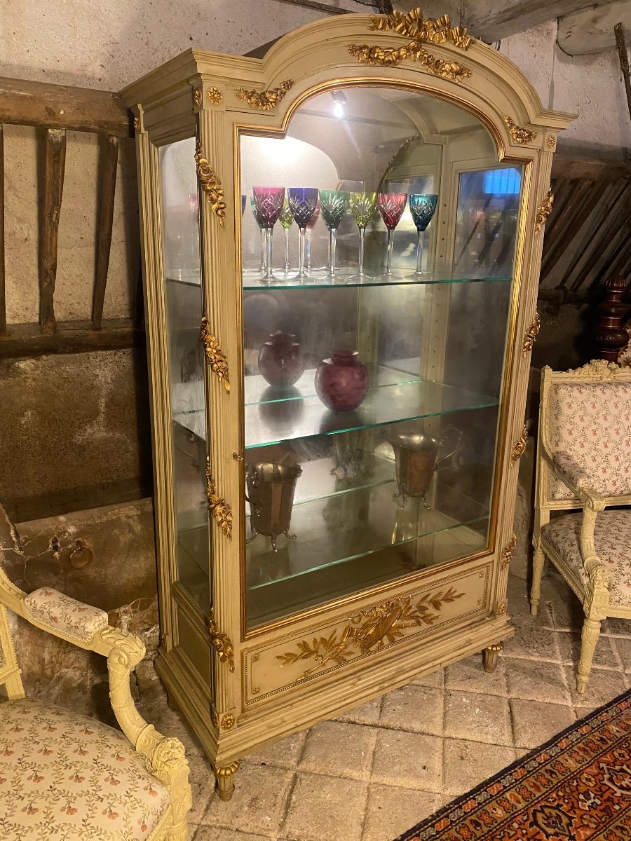 Louis XVI Style Display Cabinet / Silver Cabinet -photo-4