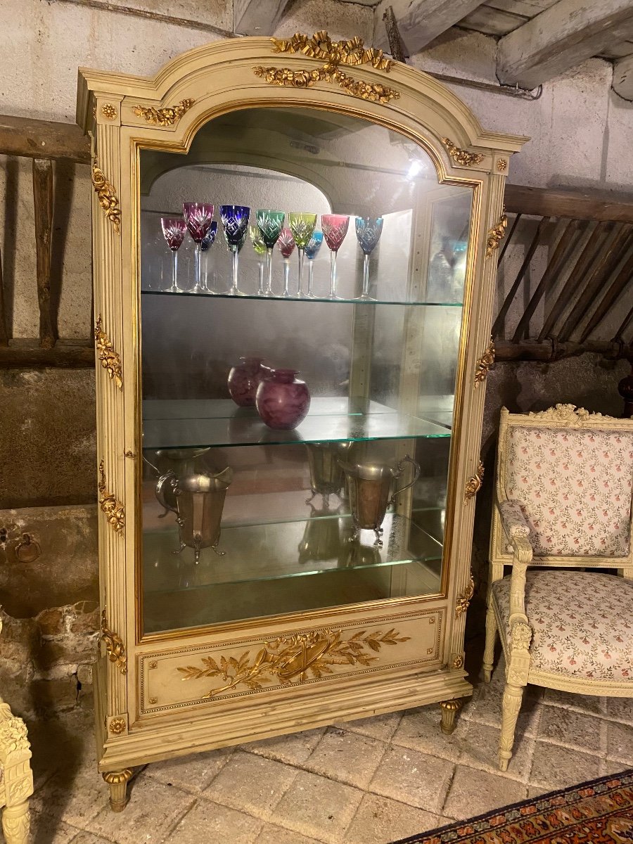 Louis XVI Style Display Cabinet / Silver Cabinet 