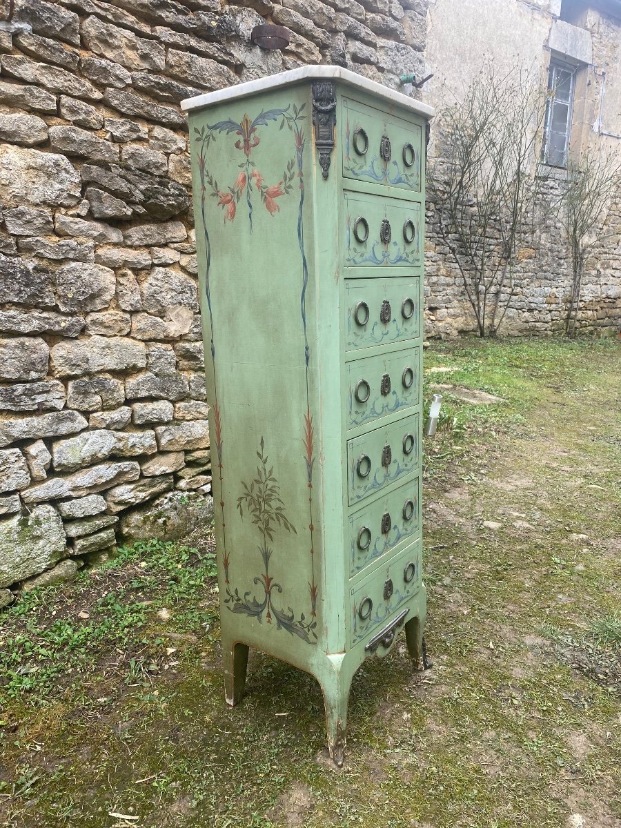 Petit Semainier / Chiffonnier En Bois laqué -photo-5