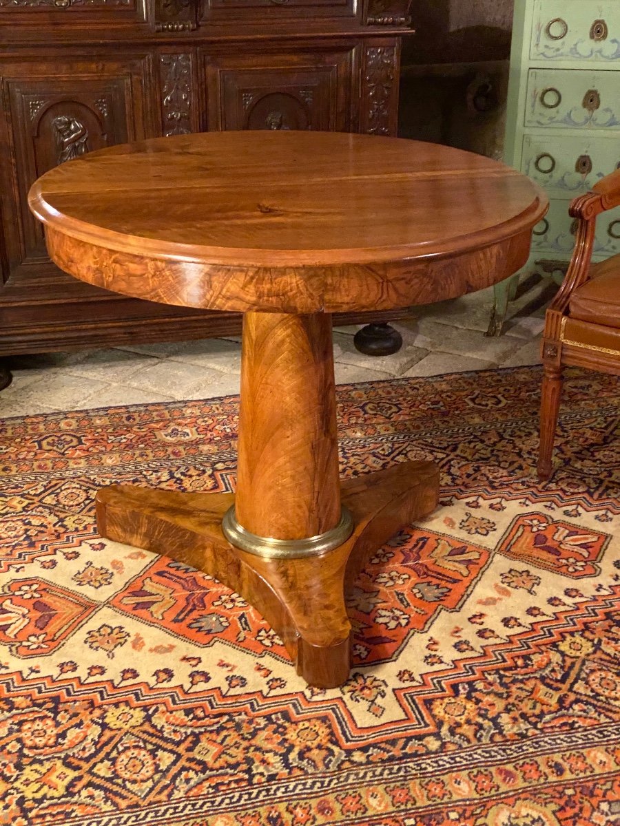 Empire Walnut Pedestal Table -photo-2