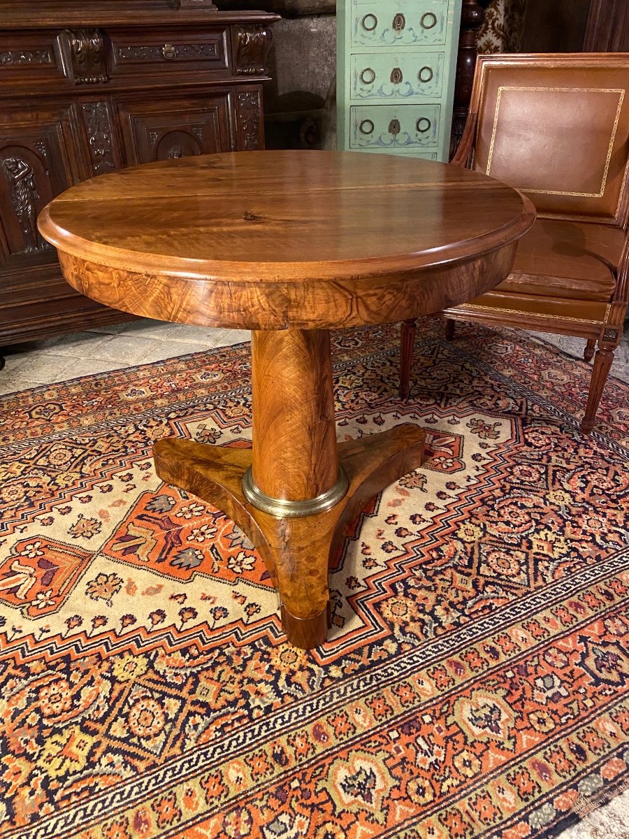 Empire Walnut Pedestal Table -photo-4