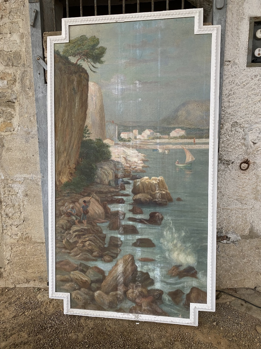 île De Bréhat, Grande Huile Sur Toile Signée José Belon-photo-6