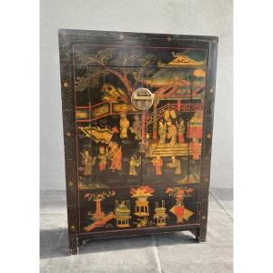 China. Lacquered Wood Wardrobe