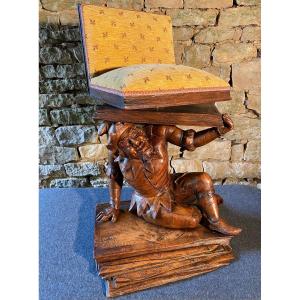 Tabouret De Piano En Noyer 