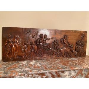 Bas Relief En Bois Sculpté 