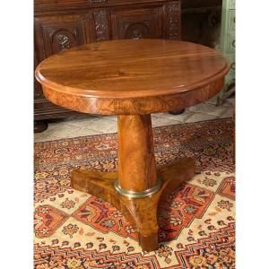 Empire Walnut Pedestal Table 