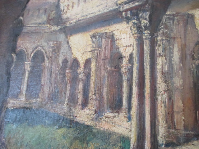 Arles "st. Trophime" Big Oil On Canvas, XXth-photo-4