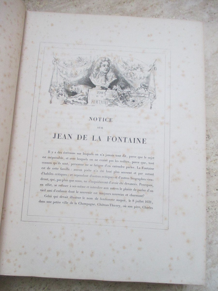 Les Fables De Lafontaine Illustrious By Gustave Dore In-folio 1868-photo-1