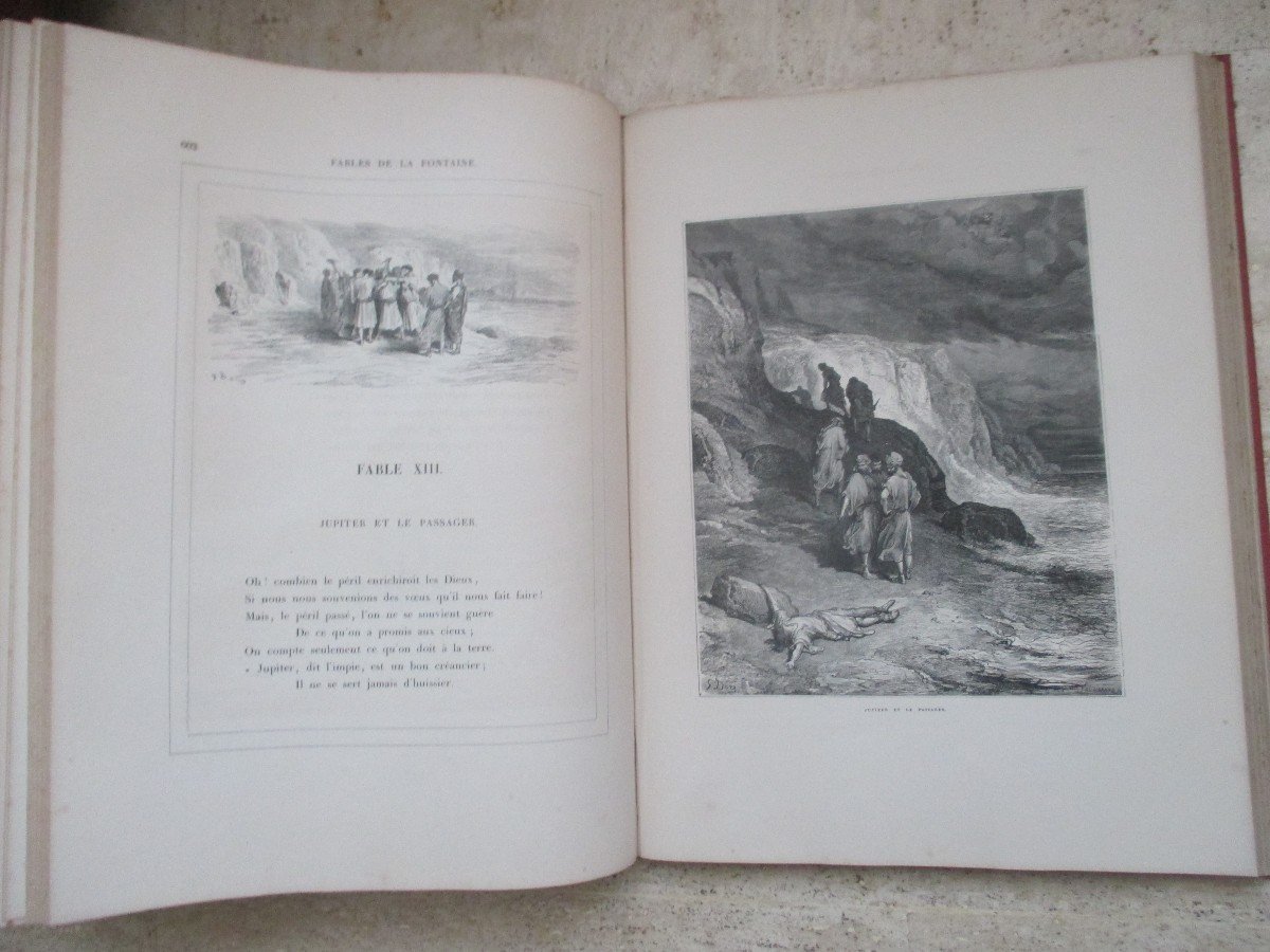Les Fables De Lafontaine Illustrious By Gustave Dore In-folio 1868-photo-4