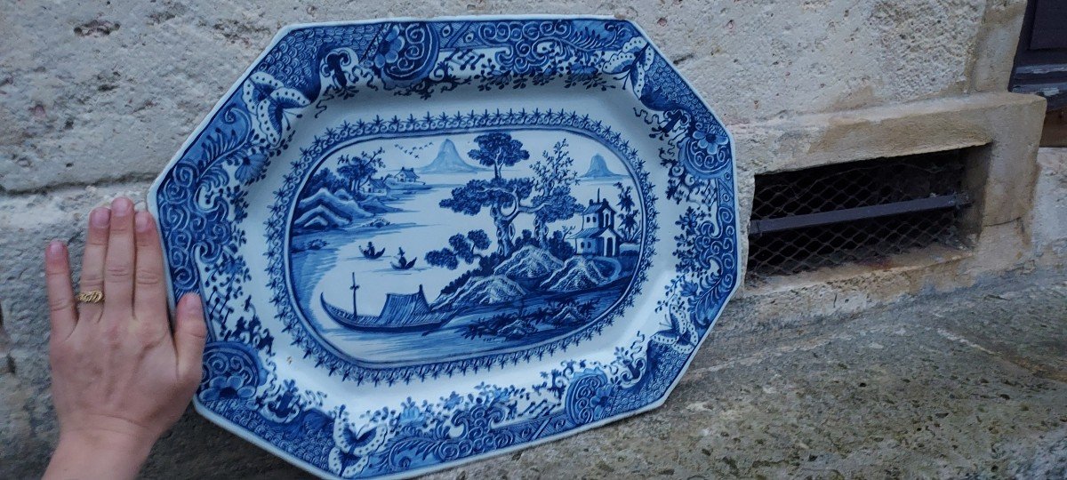 Superbe Et Tres Grand Delftware  Faïence Anglaise Début XVIIIeme Siècle-photo-4