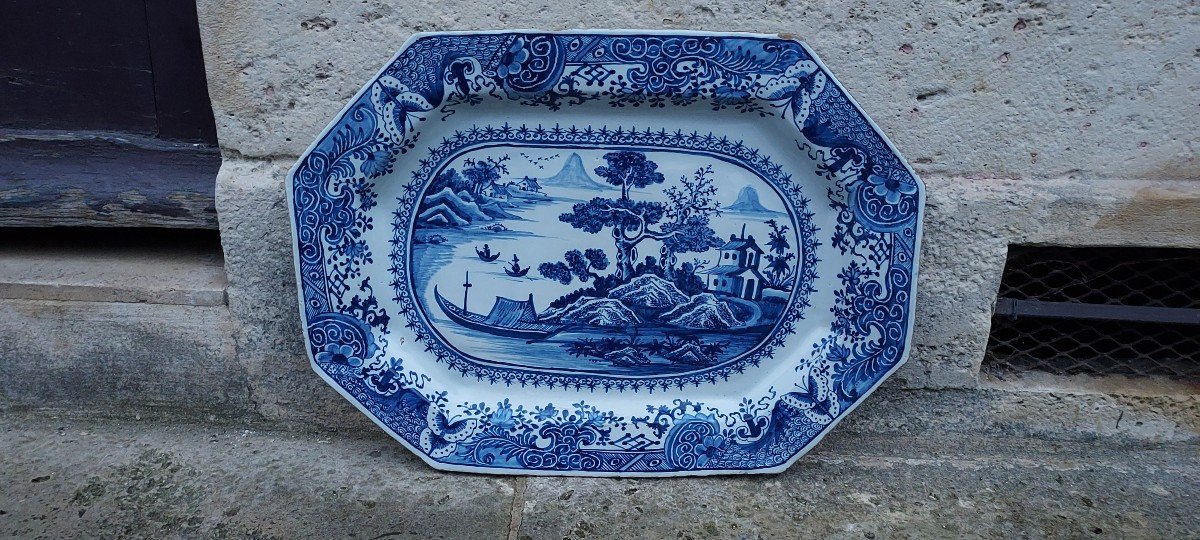 Superbe Et Tres Grand Delftware  Faïence Anglaise Début XVIIIeme Siècle