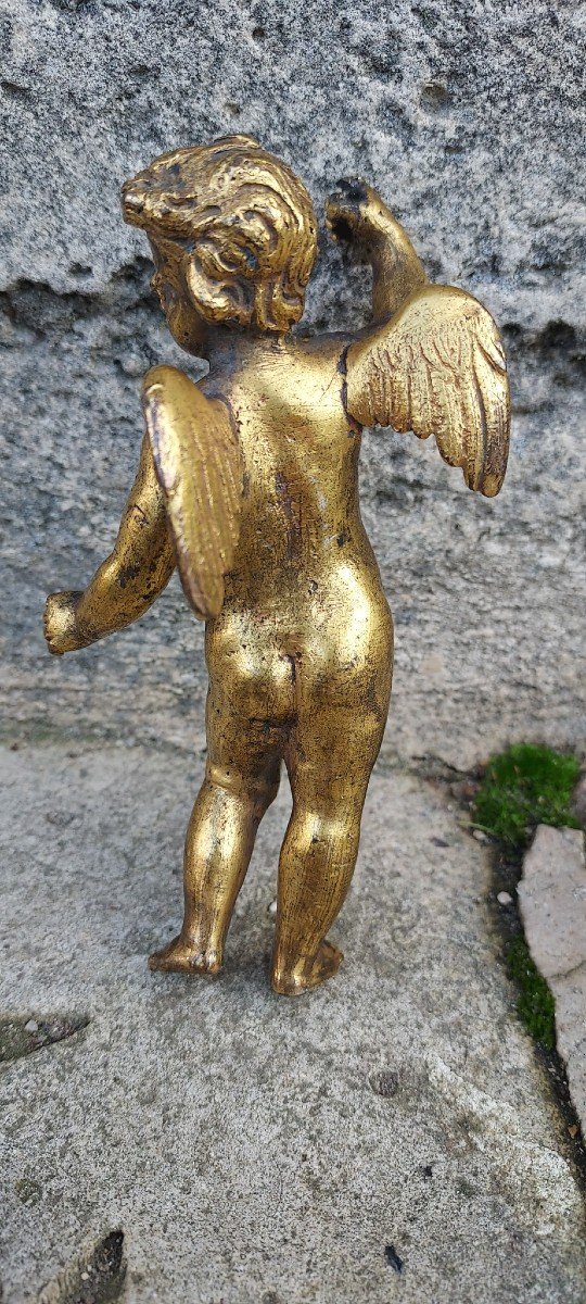 Golden Angel In Bronze France XVIIIth Century-photo-2