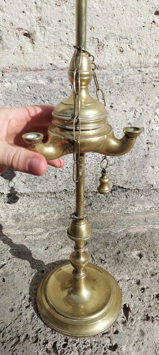 Florentine Oil Lamp Circa 1800.-photo-2