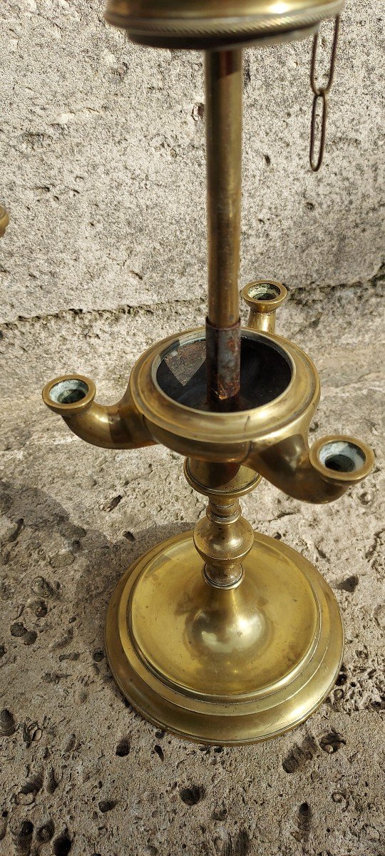 Florentine Oil Lamp Circa 1800.-photo-4