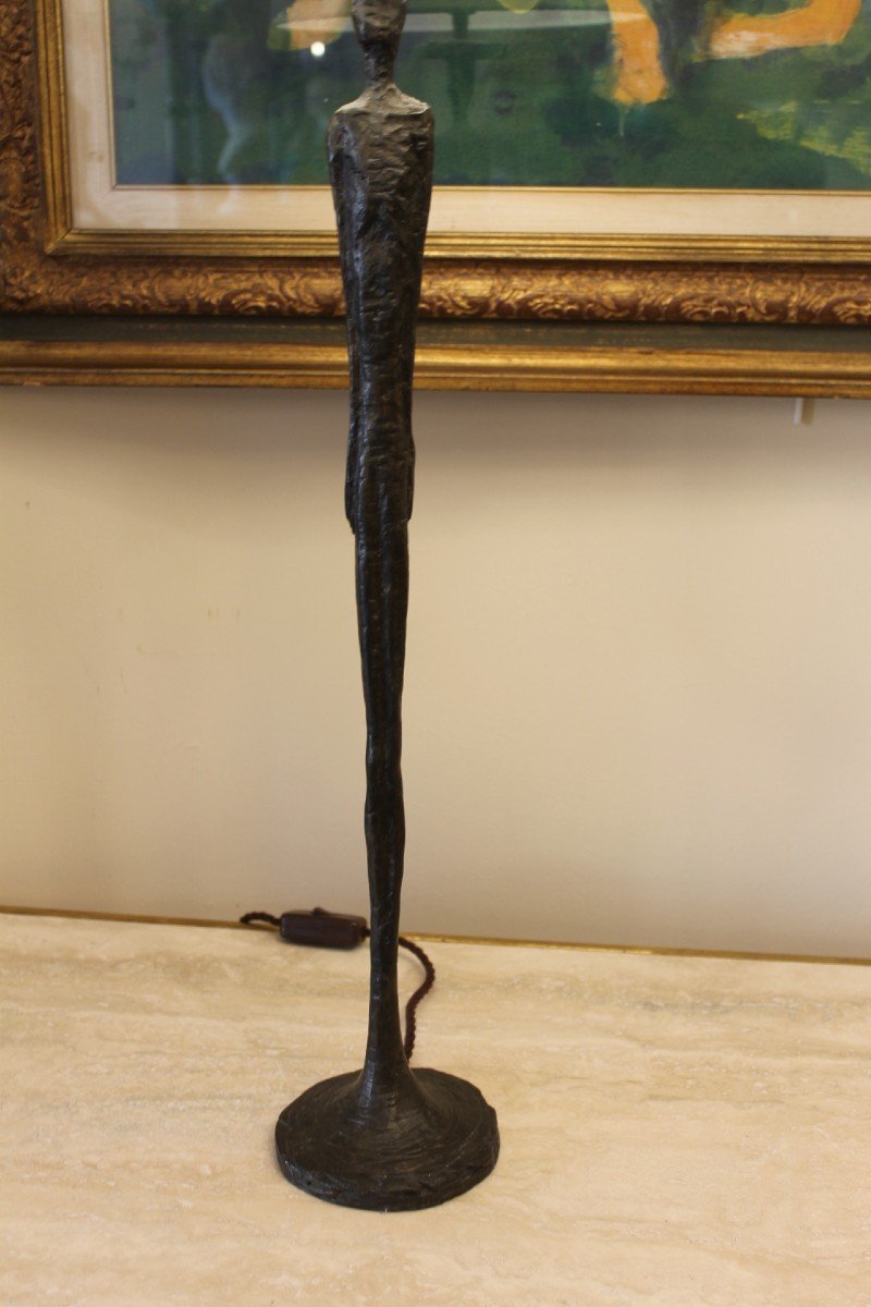 Pair Lamps, Maison Porta Romana, Giacometti Style-photo-1