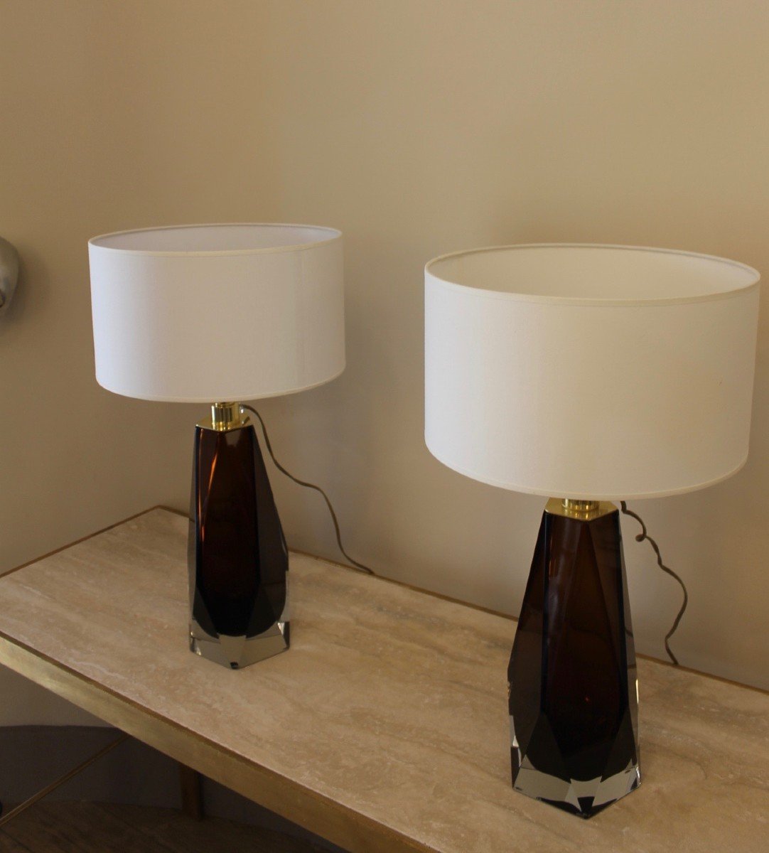 Pair Of Lamps, Toso, Murano, XXth-photo-1