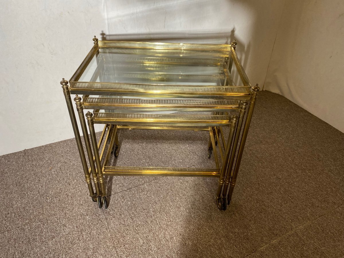 Nesting Tables Maison Jansen, Paris, 20th Century-photo-5