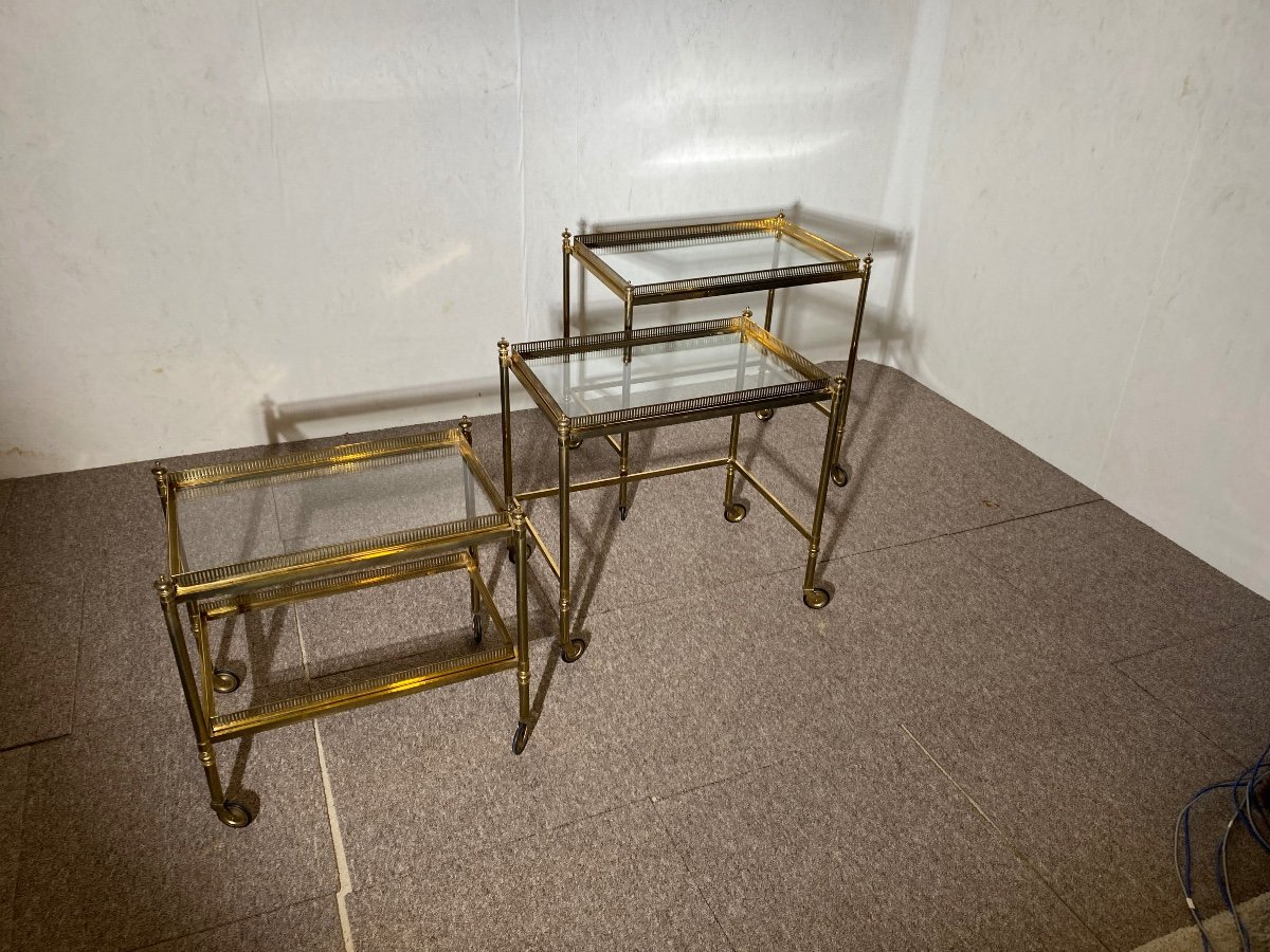 Nesting Tables Maison Jansen, Paris, 20th Century-photo-6