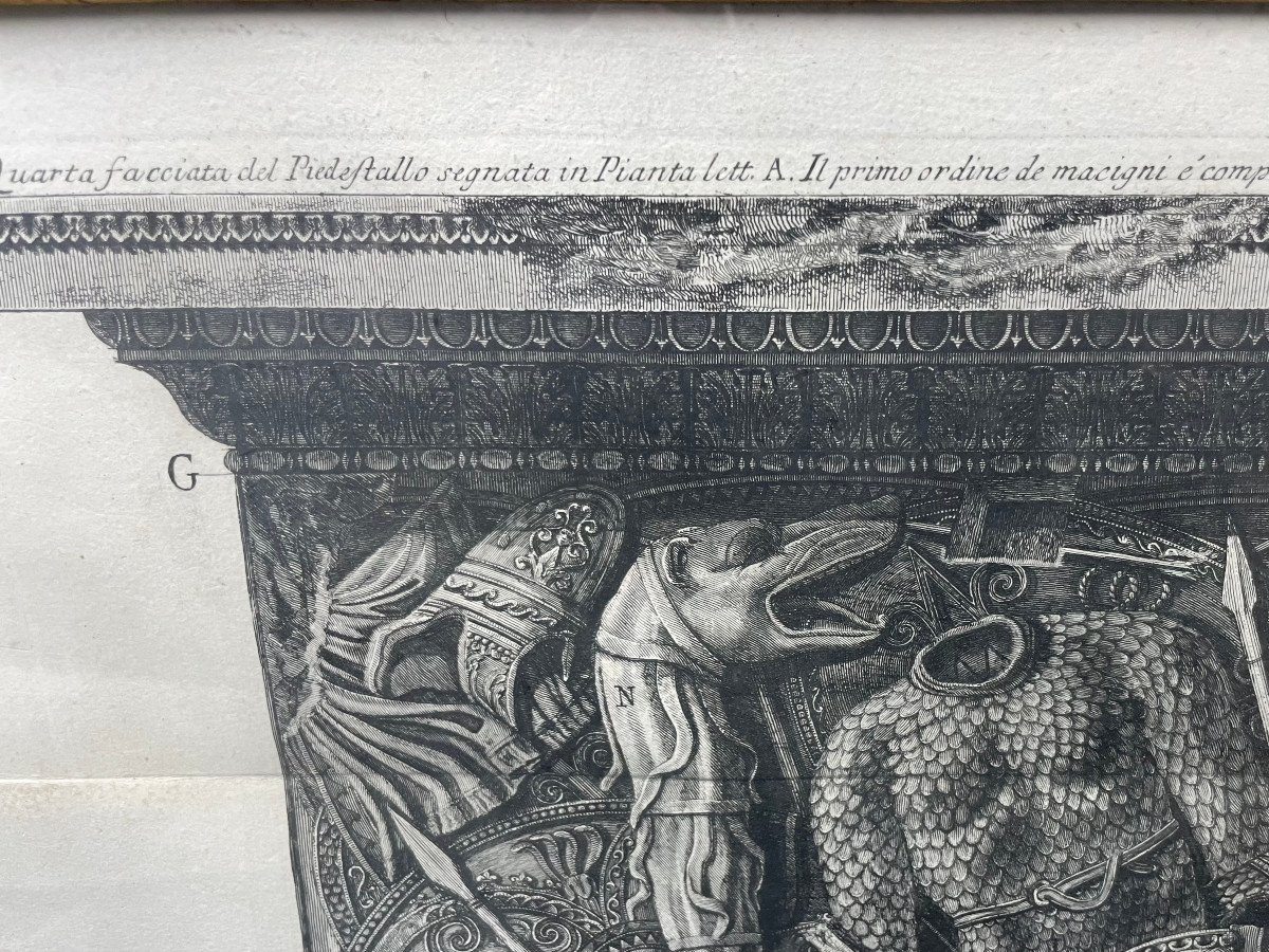 Piranesi 2 Engravings "frontals Of The Base Of Trajan's Column" S. XVIII-photo-4