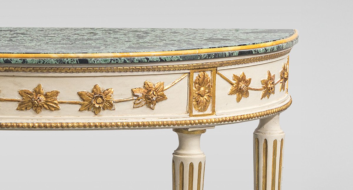 Console en demi lune italienne et Trumeau-photo-1