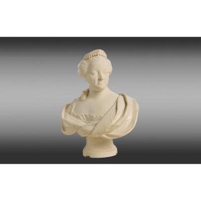  Buste De Catherine  Ll De Russie Appelé “ La Grande” En Ceramique De Leeds? 19eme Siecle