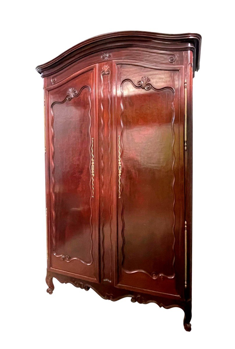 Armoire Nantaise En Acajou De Cuba Du  XVIIIe Siècle-photo-2