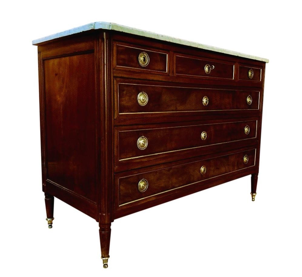 Louis XVI Mahogany Chest Of Drawers-photo-2