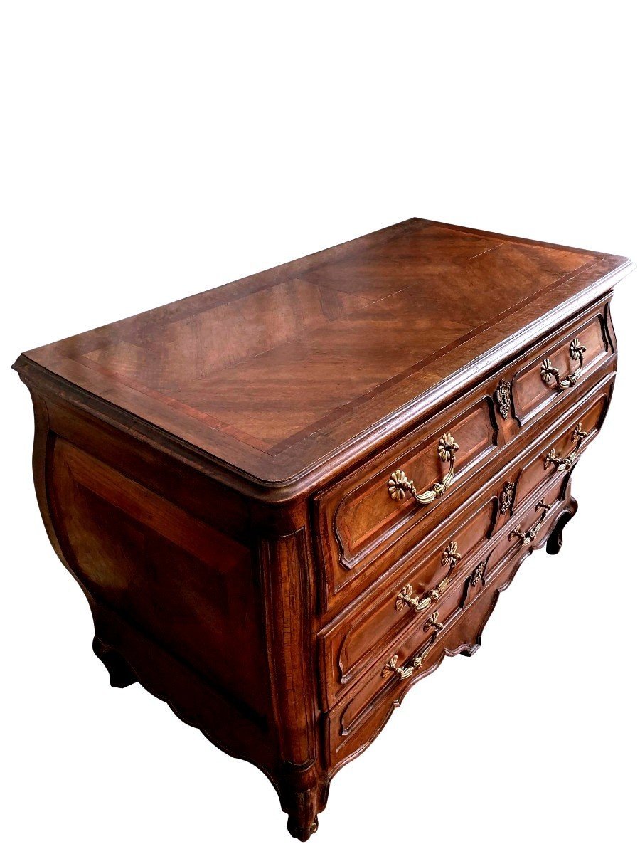 18th Century Louis XV Bordeaux Chest Of Drawers-photo-4