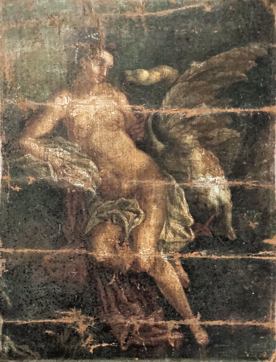 Venetian School Period 16th Century Leda And The Swan -photo-2