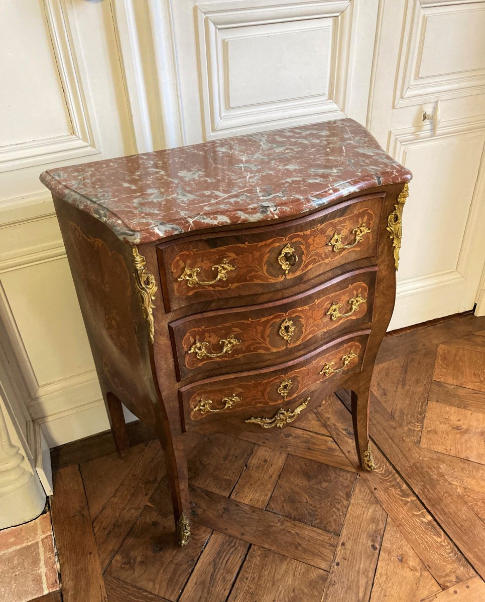 Small Louis XV Style Chest Of Drawers 19th Century-photo-4