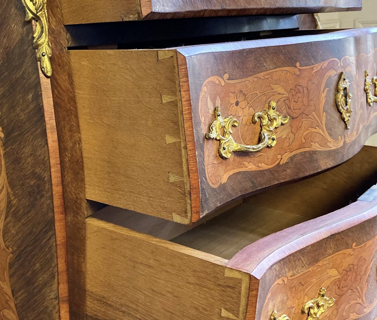 Small Louis XV Style Chest Of Drawers 19th Century-photo-3