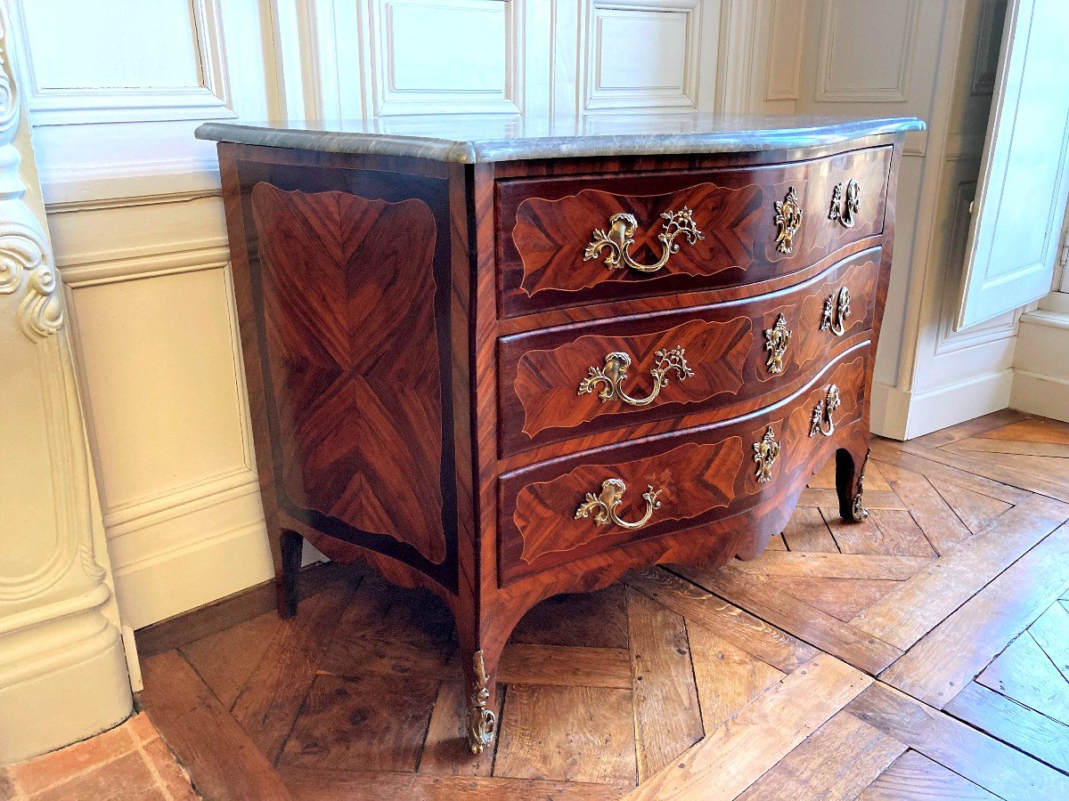 Commode Louis XV Du XVIIIe Siècle Galbée-photo-2