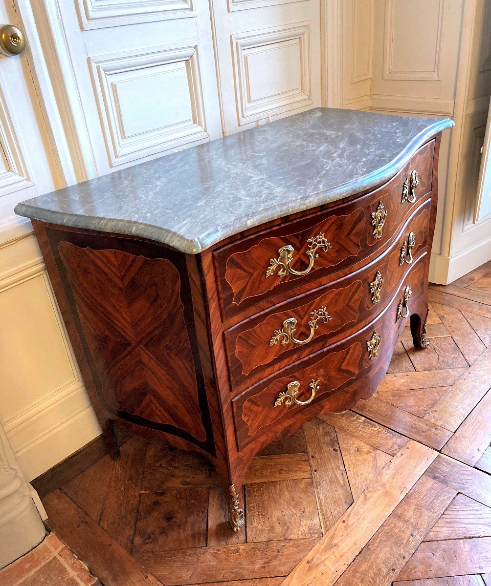 Commode Louis XV Du XVIIIe Siècle Galbée-photo-3