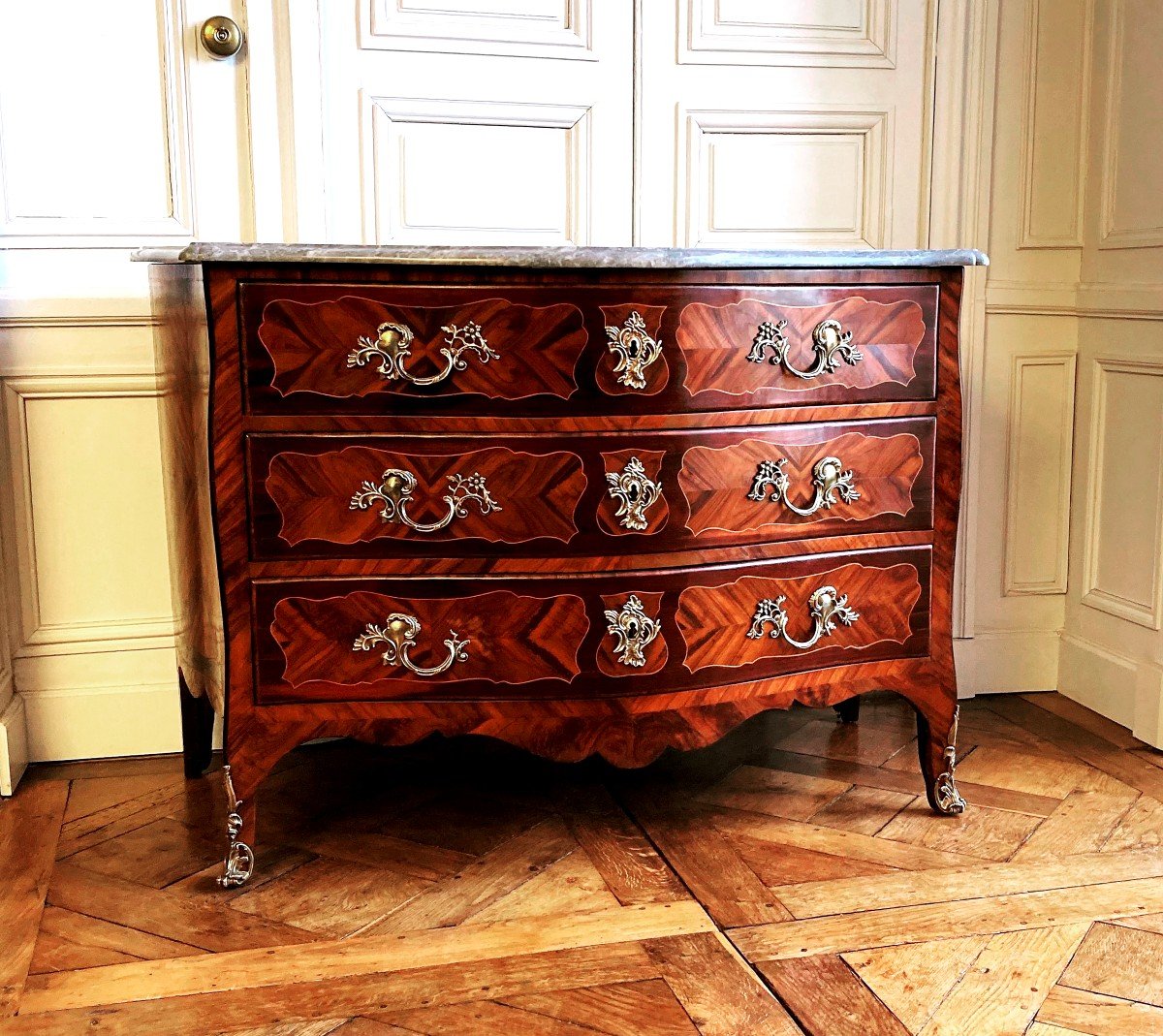 Commode Louis XV Du XVIIIe Siècle Galbée-photo-8