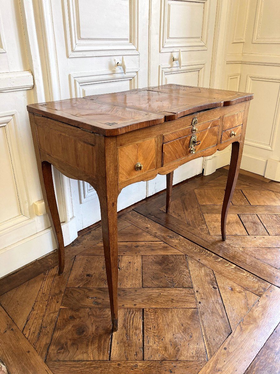 Louis XV Dressing Table Stamped Pierre Antoine Galligné-photo-3