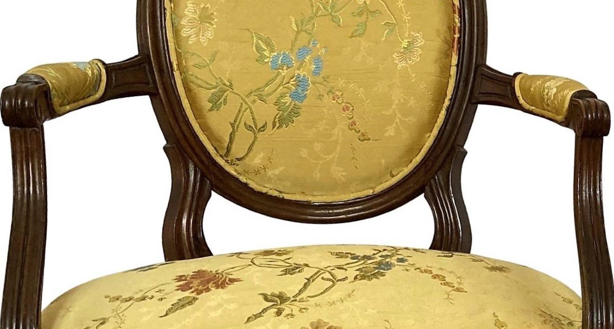 Paire De Fauteuils Louis XVI Du XVIIIe Siècle-photo-1