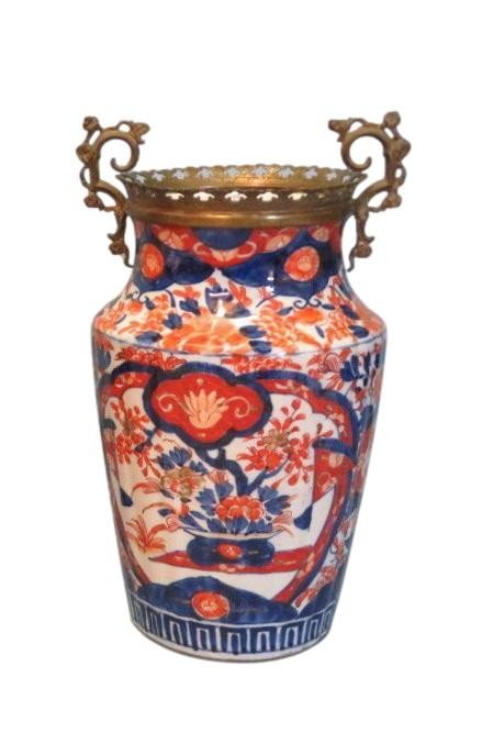Pair Of Vases With Imari Decors From Meiji Period-photo-2