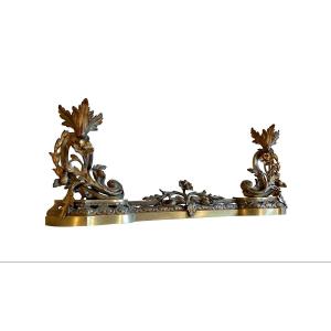 19th Century Louis XV Style Andiron Bar In Bronze