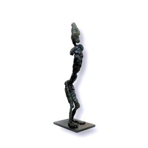 Valérie Argueyrolles Bronze Sculpture With Green Patina Signed Numbered