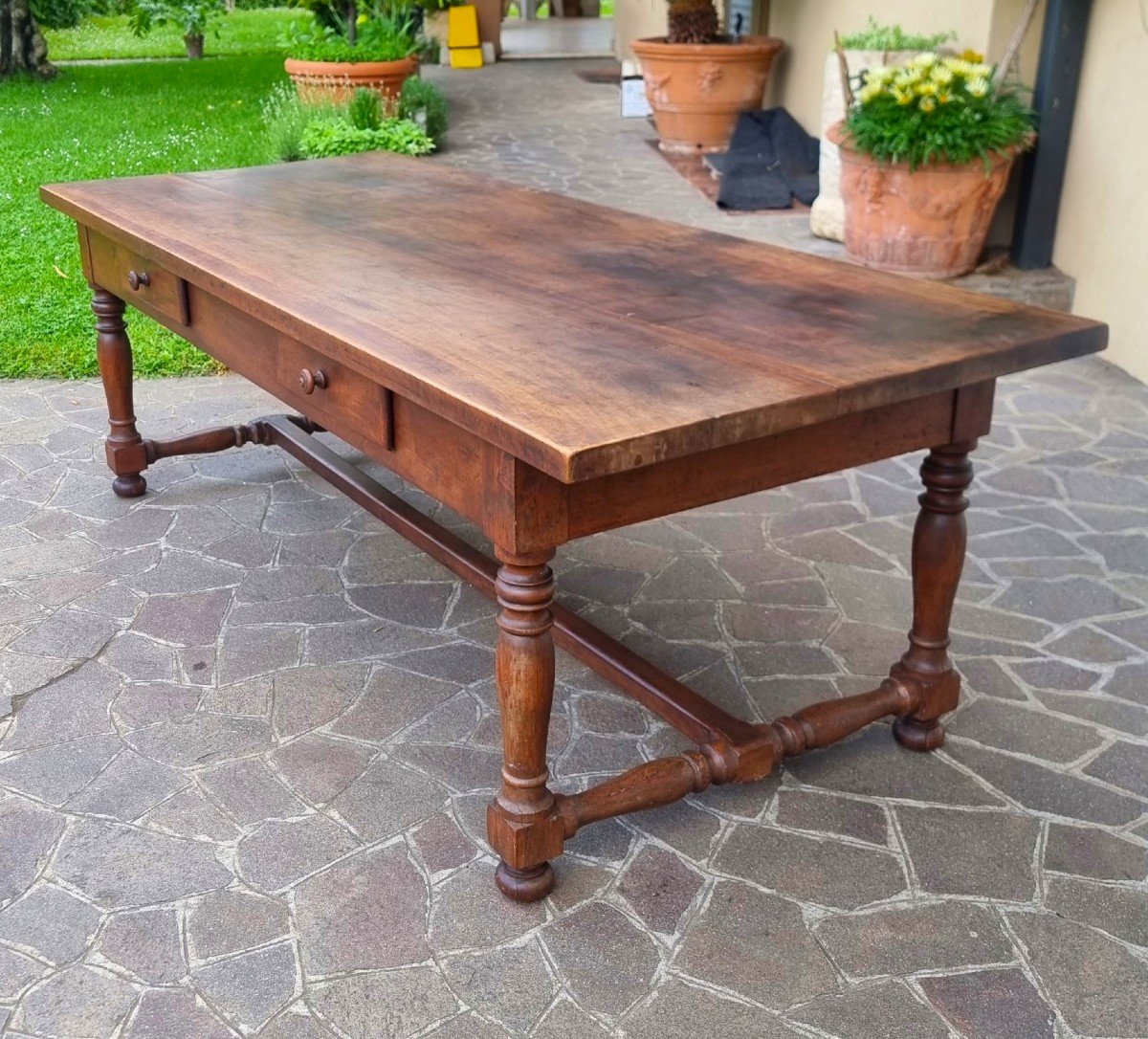 The Grand 18th Century Tuscan Walnut Fratino Table-photo-3